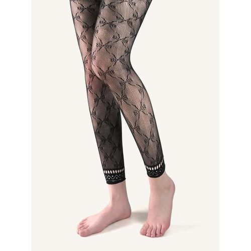 Generic Women Sexy High Waist Fishnet Footless Leggings Flower Pattern Mesh Ankle Tights Jumia Nigeria