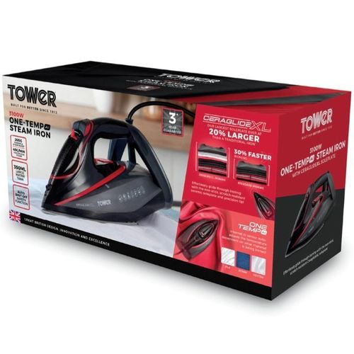 Tower Ceraglide One Temperature Steam Iron – 3100W - image 8