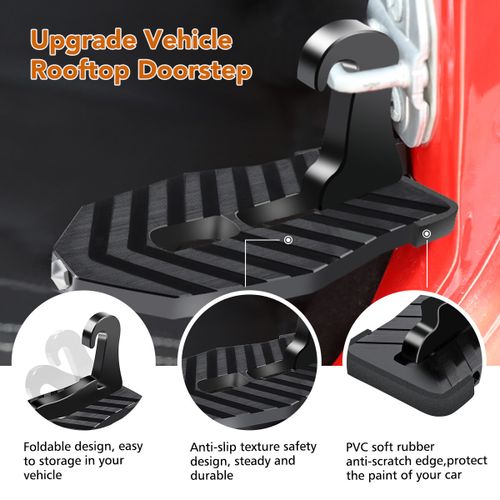 Generic New Car Step Vehicle Folding Ladder For Jeep SUV Car Easy Access To Car  Rooftop