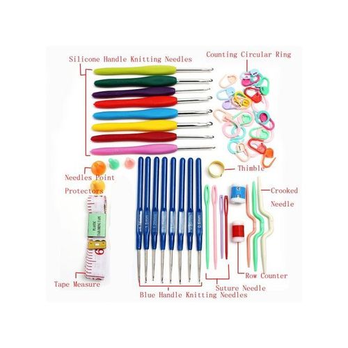 Generic Crochet Hooks Needles Stitches Knitting Craft Case Set Yarn Weave  Tool