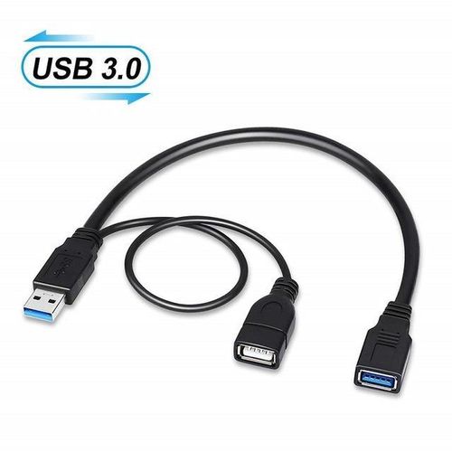 Dual Power USB 3.0 A Male to USB 3.0 A Male Cable