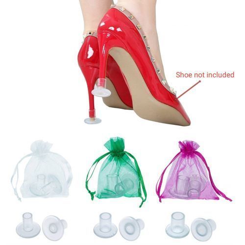 Fashion Transparent High Heel Protector 3 Pairs Small Medium