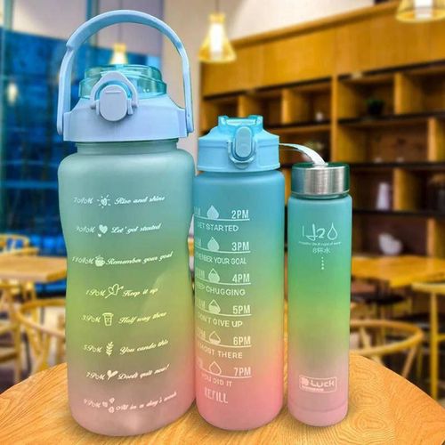 Generic New Model 3 In 1 Extra Large Water Bottle Set-sport