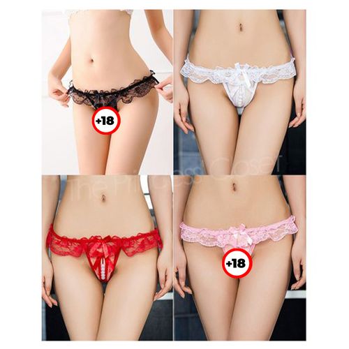 VEJARO P03 Female Hot Erotic Lace Panties Mixed Colors-4 In 1