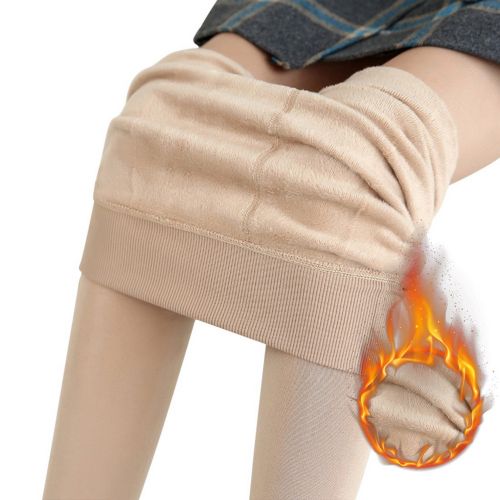 Fashion (Beige)Winter Thermal Leggings Women High Waist Stretch