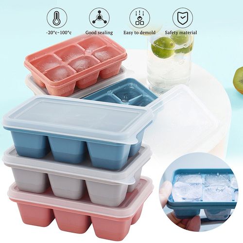 Mini 6 Grids Soft Silicone Ice Cube Tray Ice Mold Ice Cream Maker