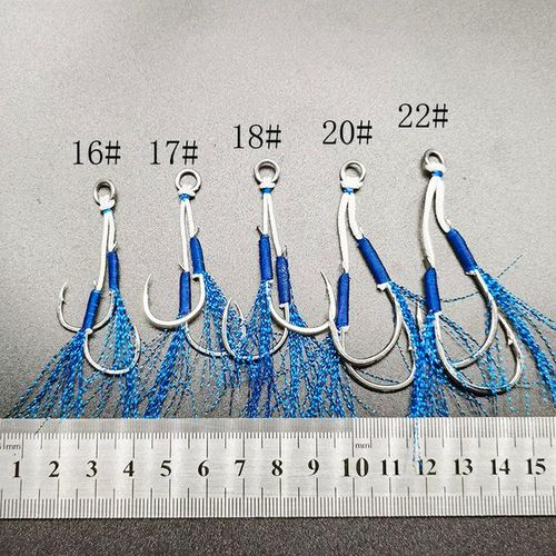 Generic 20pair Assist Hook Solid Ring Jiglure Jigging Fishjig