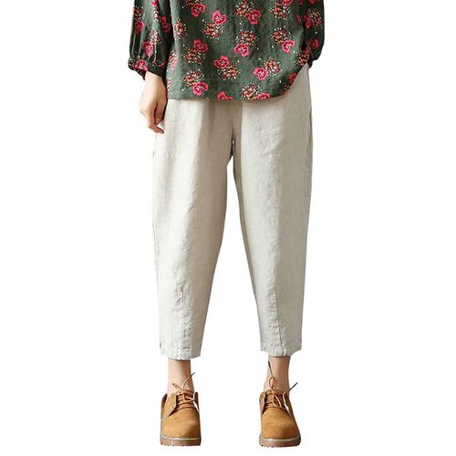 Dropship Cotton Linen Pants For Women Loose Casual Straight