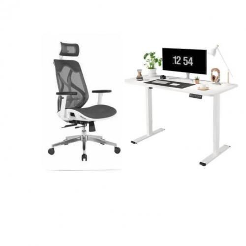 product_image_name-Generic-Ergonomic Mesh Office Chair &Adjustable Computer Desk(1.2Mtr-1