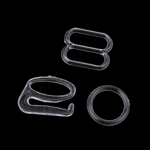 Generic 10 Sets Nylon Bra Strap Adjuster Slider/Hooks/ DIY White