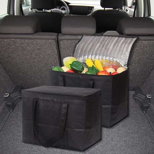 Generic Picnic Insulation Bag Lunch Box Cooler Aluminum Foil Bento Bag  Camping Tool Black