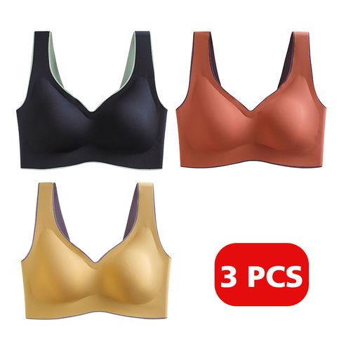Seamless Push Up Latex Gathers Bras For Womens