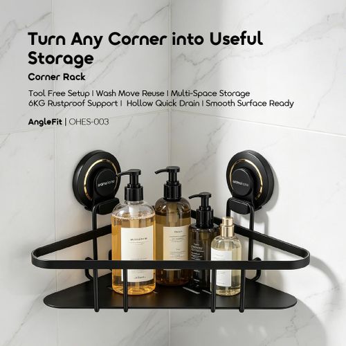 oraimo home AngleFit 6kg Load Capacity Rustproof-Tool-Free-Corner-Rack - image 2