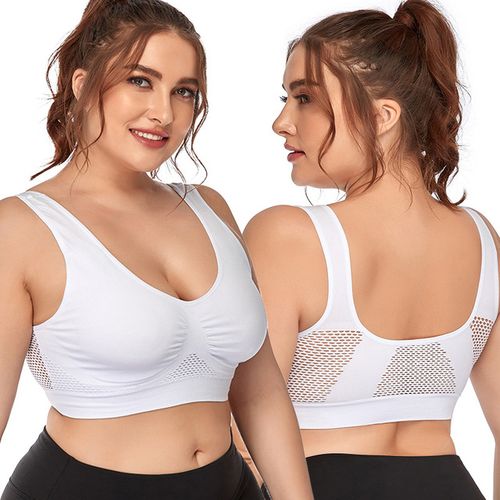 Plus Size Sport Seamless Bralettes Sports Sexy Comfortable Padded Bralette  Wireless Bras for Large Breasted Women at  Women's Clothing store