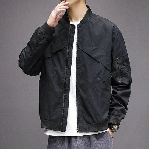 Fashion Men Slim Fit Bomber Jacket(Black) | Jumia Nigeria