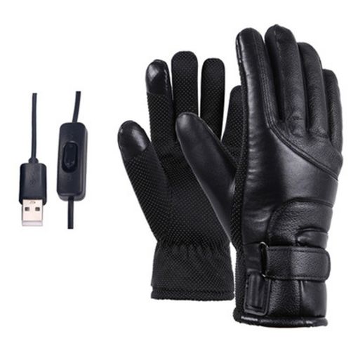 Fashion Men Heated Gloves Rechargeable USB Hand Warmer Electric
