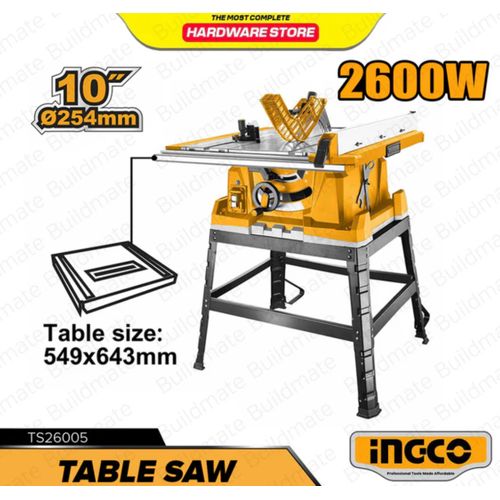 Ingco 2600W TABLE SAW MACHINE WITH EXTENSION TABLE
