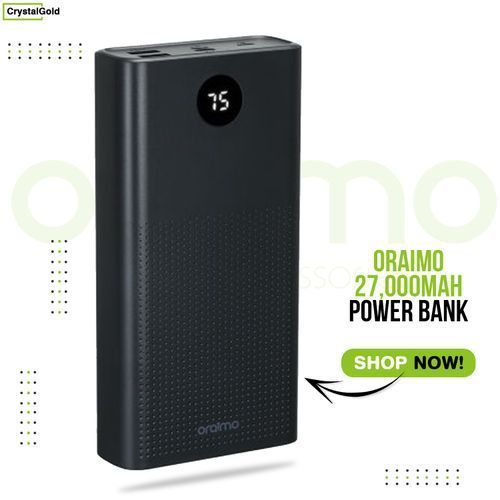 Oraimo 27000mAh Massive Power Charing Bank Traveller 3 Byte-Black..