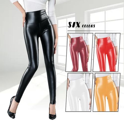 New Hip Tight Leggings High Elasticity Hot Ass PU Skinny Leather