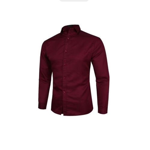 Fashion Men Long Sleeve Shirts - Wine