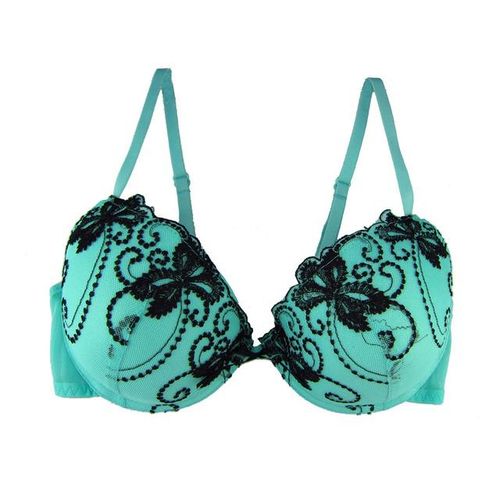 Generic Ladies Lace Flower Embroidery Bra For Women Underwear Bras Everyday  Underwire Brassiere Plunge Style Push Up Bra 32a-36d