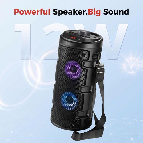 Generic 12W Portable Bluetooth Speaker, TWS Stereo, 8H Playtime, RGB Rhythm Lights, USB/TF Card & Weather-Resistant PGXB-4210 (black) - image 3