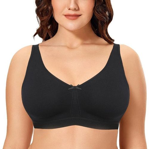 PAXAS Big Size Bras Women Underwear Wire Free Soft B C Cup for Big Breast  Ladies Cotton Thin Cup Lingerie Bras (Color : 1, Cup Size : 80B) at   Women's Clothing store