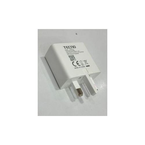 Tecno 18w Fast Adapter Charger + Type-C Cable - White