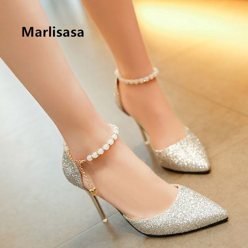 Silver Clear Crystal Bow Heels Transparent Mid Heel Pumps For Wedding |  Up2Step