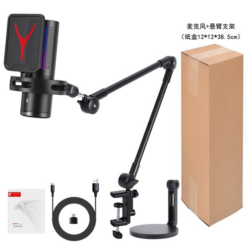product_image_name-Generic-Content Creation RGB Colors Changing  USB/USB C Condenser Microphone For Podcast Recording, PC Computer Gaming Streaming Mic With RGB Light, Reverb Effects, Headphones Jack, Desktop Stand, Vocal Mic For Singing YouTube PS5.. NOISE CANCELLATION + MIC STAND-1