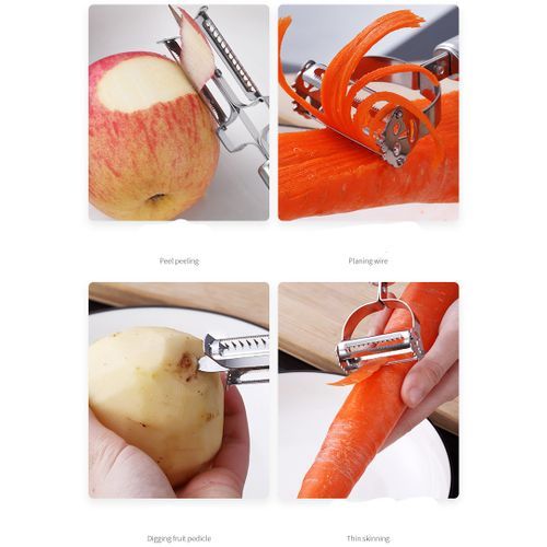 Vegetable Peeler With Container Potato Carrot Apple Shredders Fruits Peeler  Stainless Steel Slicer Peeling Knife Kitchen Gadgets