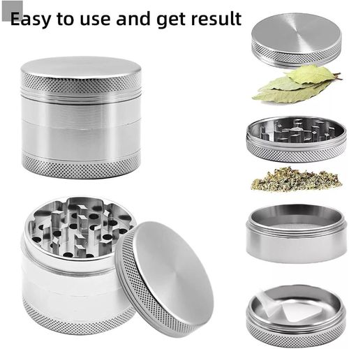 product_image_name-Generic-Stainless Steel Silver Herb Grinder Metal Hand Crusher-1