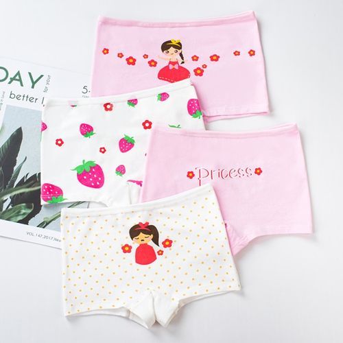 Fashion Underwear Woman 4 Units / Lot Girls Panties The Kids