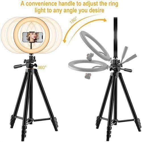 Generic 10in Dimmable Ring Light Tripod & 3120 Bluetooth Earbuds Combo - image 2