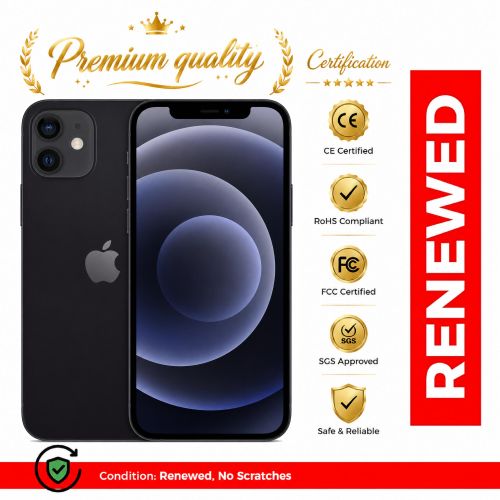 Renewed 	 iPhone 12 - 128G - 6.1" - Dual SIM - Black