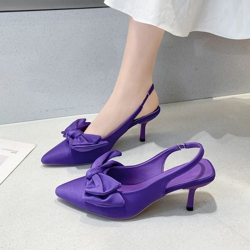 Fashion 3305 1 Purple Women s Shoes 2023 Summer Women Sandals Shoes Fashion Bow knot Pointed Toe Slip On Ladies Elegant Dress Pumps Shoes DON Jumia Nigeria