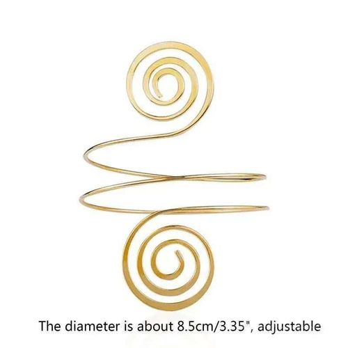 product_image_name-Fashion-Non tanish Ladies Unique Upper Arm Cuff Bangle/bracelet-gold-3