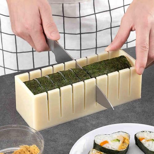 10 Pcs DIY Sushi Maker Set Sushi Making Tools Japanese Rice Ball Mold Sushi  Roll Mould Multifunctional Kitchen Cooking Tools