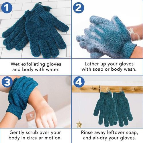 product_image_name-Generic-Gloveglu Bath & Body Exfoliating Glove Sponge For Spa Bath 10 Pieces (5 Pairs -2