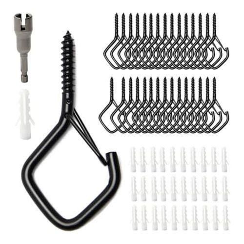 Generic 30Pcs Screw-in Snap Hanging Hook, for Hanging Outdoor Strin