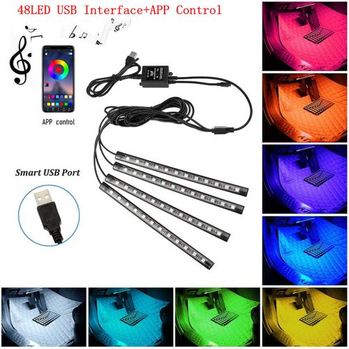 Generic (48LED APP USB)Nlpearl Led Car Foot Ambient Light With USB