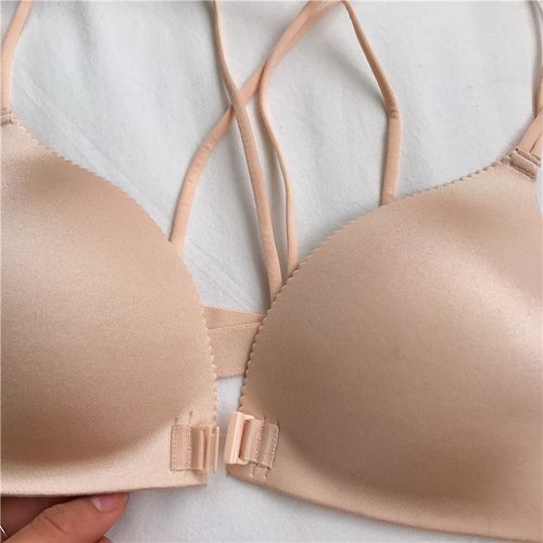 Women's Seamless Sexy Front Closure Bra Girls's Push Up Underwear