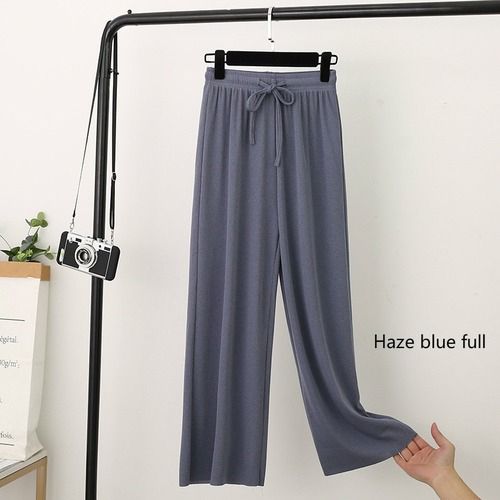  Ice Silk Loose Casual Pants, Women Plus Size Wide Leg