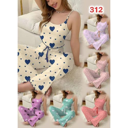 product_image_name-Fashion-Ladies beautiful top and trouser nighty 2pcs -1