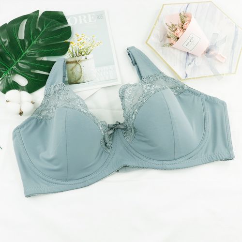 Fashion Plus Size Lace Bras For Women Lager Push Up Bra Bralette Comfortable  Underwired Underwear Lingerie Tops D DD E F G Cup Green Grey