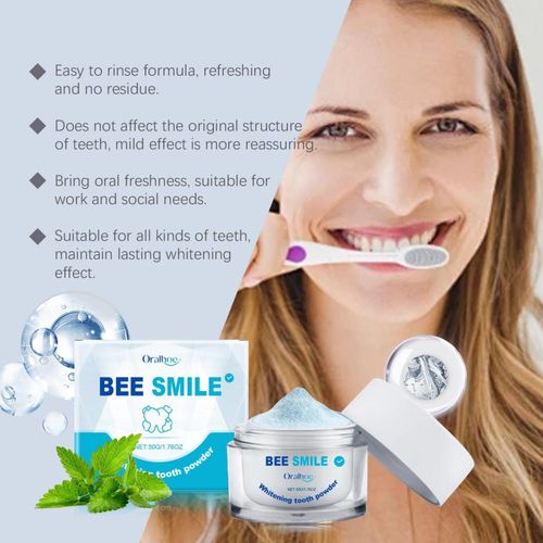 product_image_name-Herbal-ORALHOE BEE SMILE WHITENING TOOTH POWDER (SUPERB TEETH WHITENING SOLUTION X2 Packs)-2