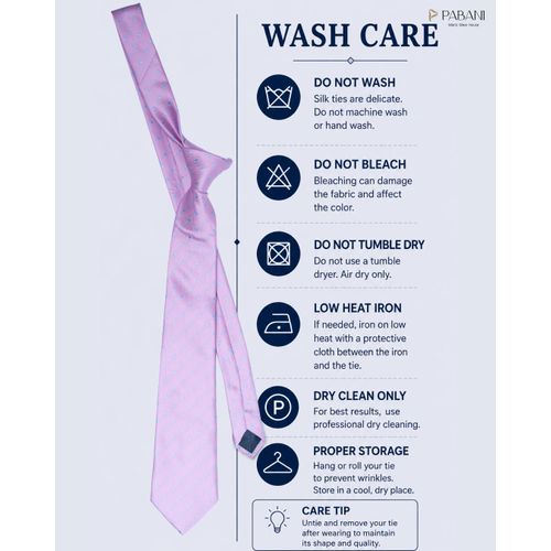 PABANI Executive Lavender Mens Tie For Special Occasion - image 5