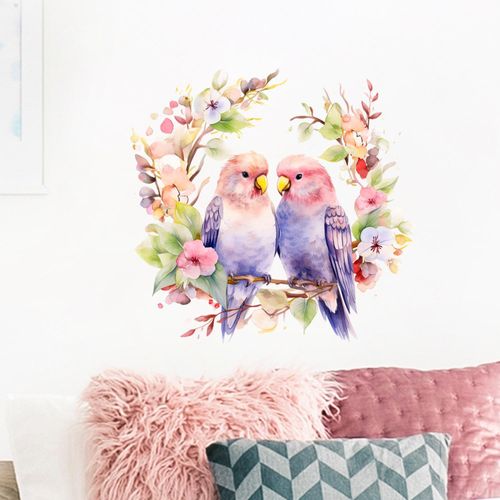 product_image_name-Cloudoon-Bird & Flower Wall Sticker PVC Home Decor Gift PH-QT9493-3