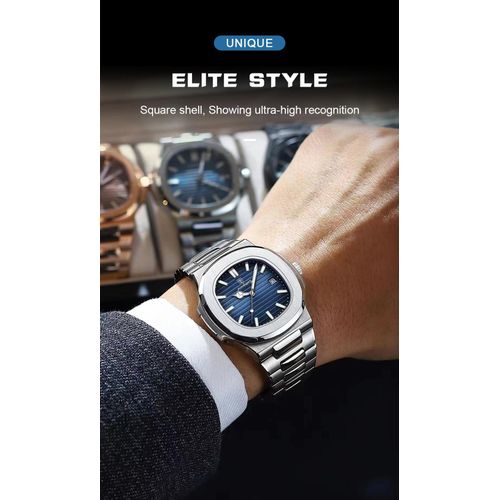 product_image_name-Fashion-Swiss brand Luxury Watch Men Dial Stainless Steel Calendar Luminous Waterproof Watch -7