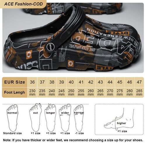 product_image_name-ASHION-Men's Printed Breathable Clogs, Lightweight Slip-On Sandals With Non-Slip Sole-2